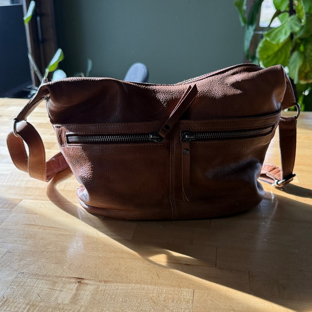Latico creamy soft tan leather Hobo bag